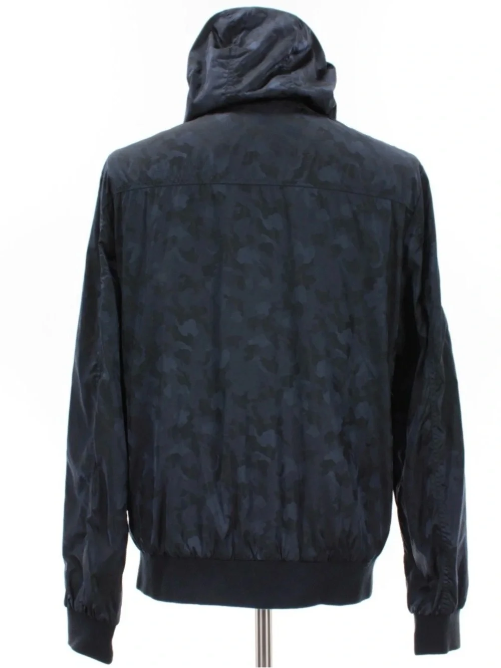 Eleventy Full Zip Windbreaker Jacket Size L in Blue Camo